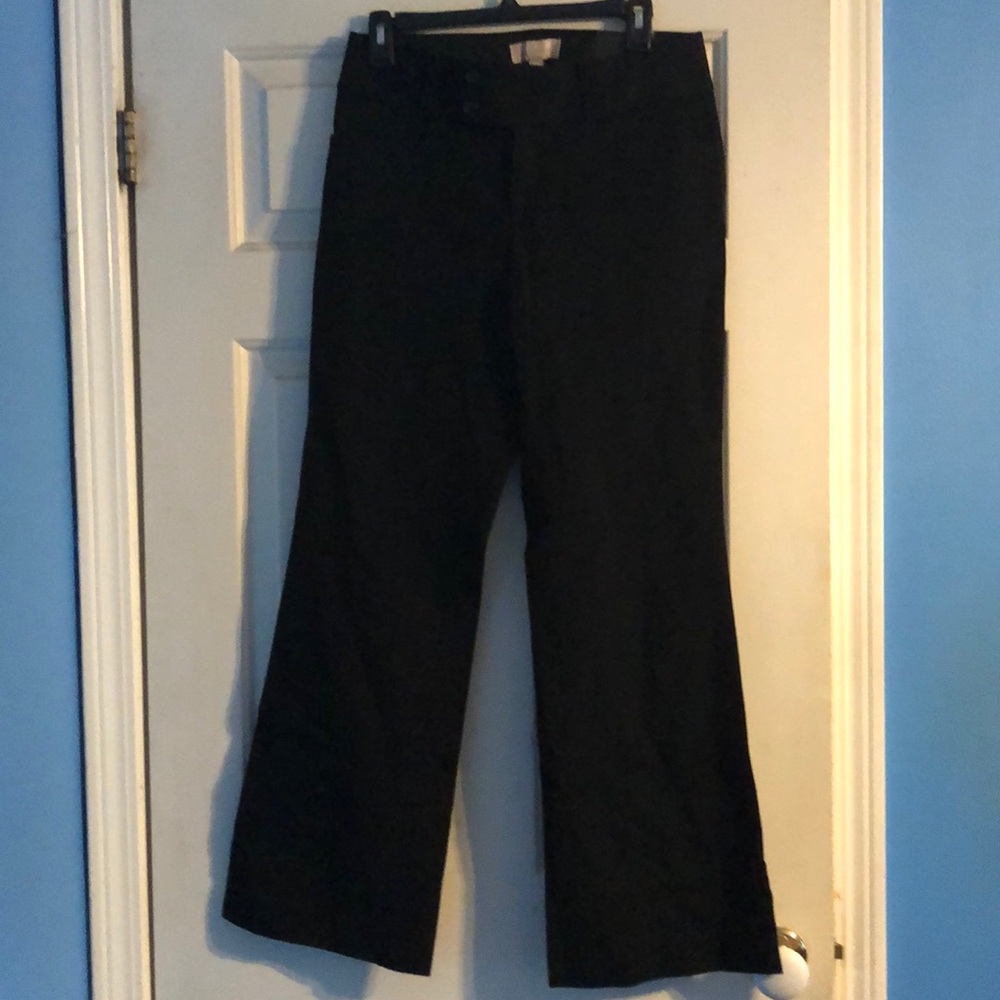 Black Semi-Flare Dress Slacks